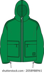 UNISEX HOODIE WITH CAP AND POCKETS SWEAT TOPS VECTOR