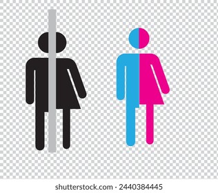 unisex icon from fashion collection. Thin linear unisex, restroom, male outline icon isolated on white background. Line vector unisex sign, symbol for web and mobile