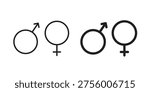 Unisex icon. filled flat sign for mobile concept. glyph and line symbols