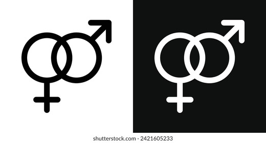 Conjunto de iconos de Unisex. Ilustración vectorial