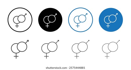 Unisex icon Thin line art collection