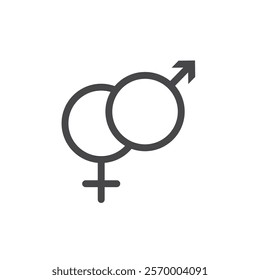 Unisex icon Vector flat thin line illustration