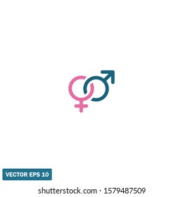 Unisex Icon Vector Logo Template Design Element