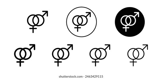 Unisex-Symbol Vektorgrafik Set Kollektion für Web