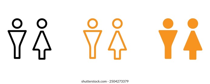 Unisex icon web design in vector