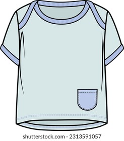 UNISEX INFANT KIDS WEAR RAGLAN SLEEVES T SHIRT VECTOR