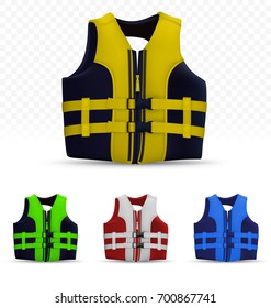 Unisex life vest isolated on transparent background