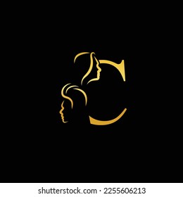 Unisex luxury C Creative logo design