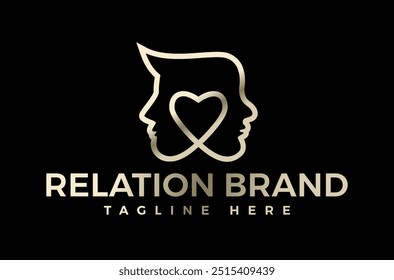 Unisex Mann und Frau Schönheit Relation Logo Design Vektor Symbol Symbol Illustrationen. Multifunktionales Logo, das in vielen männlichen weiblichen Unternehmen und Dienstleistungen verwendet werden kann. ein kreatives und cooles Icon