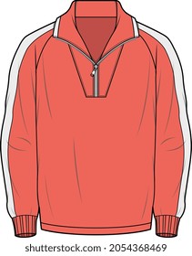 UNISEX OUTER WEAR TRACK JACKET SPORTS WEAR VECTOR ILLUSTRATION