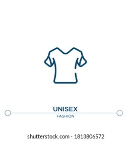 unisex outline vector icon. simple element illustration. unisex outline icon from editable fashion concept. can be used for web and mobile

