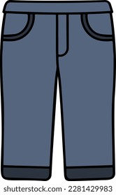 Unisex pants flat vector illustration