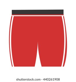 unisex  red sport clothes front view over isolated background,vector illustration