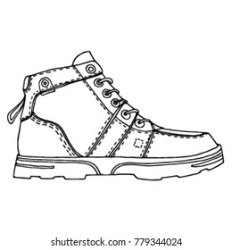 Hiking Boots Vector Illustration Stock Vector (Royalty Free) 787049053