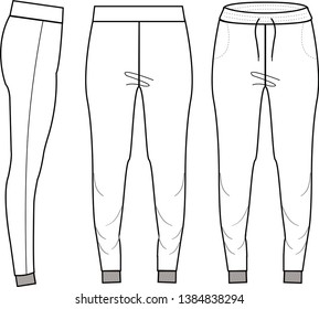 Unisex Sports Trouser Flat Illustration