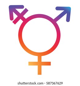 Unisex Symbol Icon. Male And Female Symbols. EPS 10 Vector.