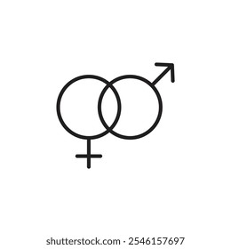 Unisex dünne Linie, Vektorsymbol