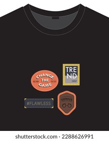 Diseño de patrones gráficos de moda Unisex para la impresión de camisetas

