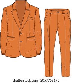 UNISEX WEAR BLAZER DRESS JACKET AND PANT SUIT CORPORATE WEAR VECTOR ILLUSTRATION