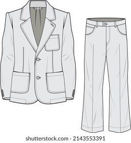 MAN BLAZER JACKET UND PANT SUIT CORPORATE WECHSELTROCKENVEKTOR