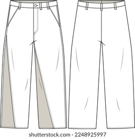 UNISEX WEAR DENIM JEANS PANT FLAT DESIGN VECTOR