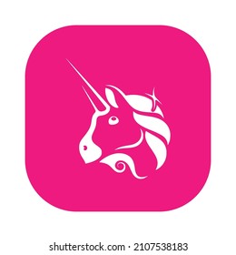 Uniswap Icon cryptocurrency vector illustration. UNI coin for tshirt design and trading website.