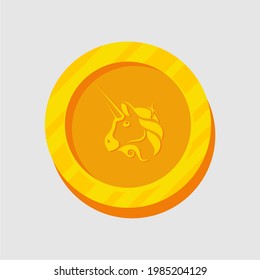 Uniswap Uni Coin Icon Vector Illustration