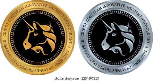 ilustraciones vectoriales de monedas uniswap-uni. 3 quinquies ilustración. monedas vectoriales.