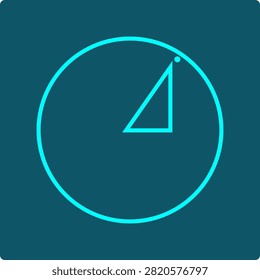 Unit Circle Icon-radius and right-triangle sine-cosine construction:

A circle with a right triangle from its center to a point on the circumference, showing how sine and cosine are the triangle's legs.
