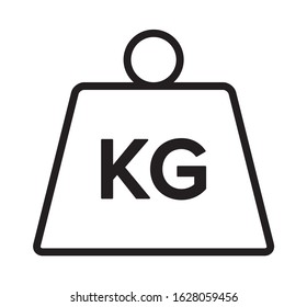Unit of kilogram mass constant line art vector icon for apps and websites