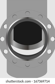 Unit for passing fluid in the half-open position, close location.