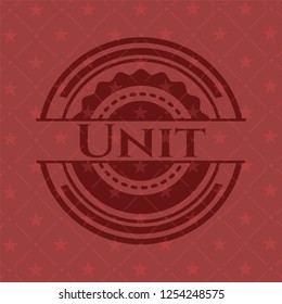 Unit retro red emblem