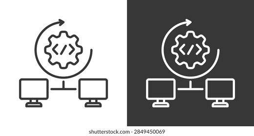 Unit Testing Icon Set Vector Collection Isolated In Black And White