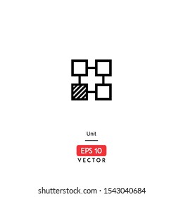 Unit vector icon, illustration of business planning, isolated on white background. EPS10 - Vector