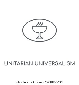 Unitarian Universalism linear icon. Unitarian Universalism concept stroke symbol design. Thin graphic elements vector illustration, outline pattern on a white background, eps 10.