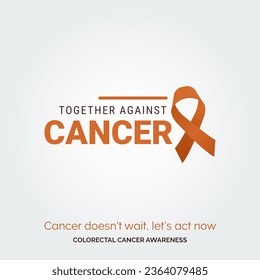 Unite for a Cause Vector Background Colorectal Cancer Awareness