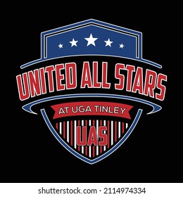 UNITED ALL STARS. professional emblem all-star collection for sports