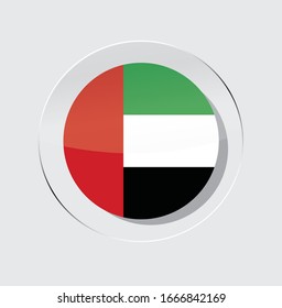 United Arab Country Flag emirates circle icon with white background