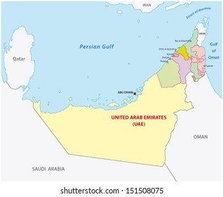 united arab emirates administrative map