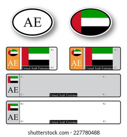 united arab emirates auto set against white background, abstract vector art illustration, image contains transparency