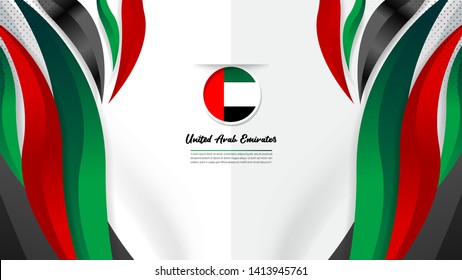 United Arab Emirates Background Concept for Independence National Day and events