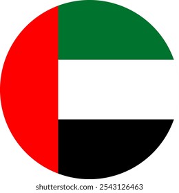 United Arab Emirates Circle Flag, Circle Flag of the United Arab Emirates, Vektorbilder