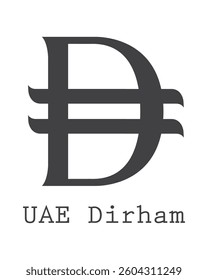 United Arab Emirates Dirham Logo vector illustration