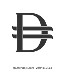 United Arab Emirates Dirham Logo vector illustration