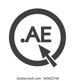 United Arab Emirates Domain dot AE sign icon Illustration