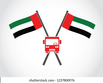 United Arab Emirates Emblem Bus