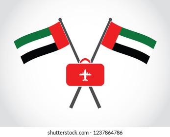 United Arab Emirates Emblem Business Trip