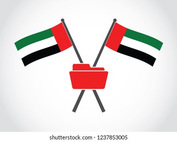 United Arab Emirates Emblem Folder Files
