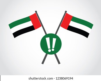 United Arab Emirates Emblem Panic