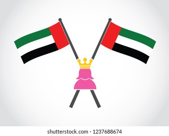 United Arab Emirates Emblem Queen